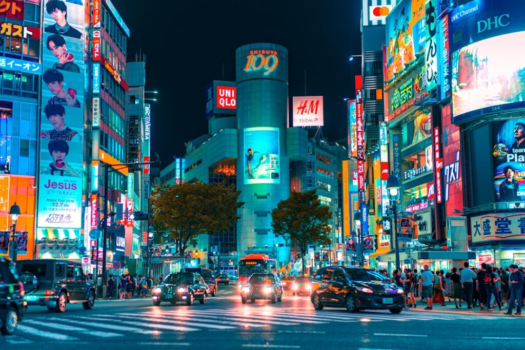 Shibuya Crossing at night